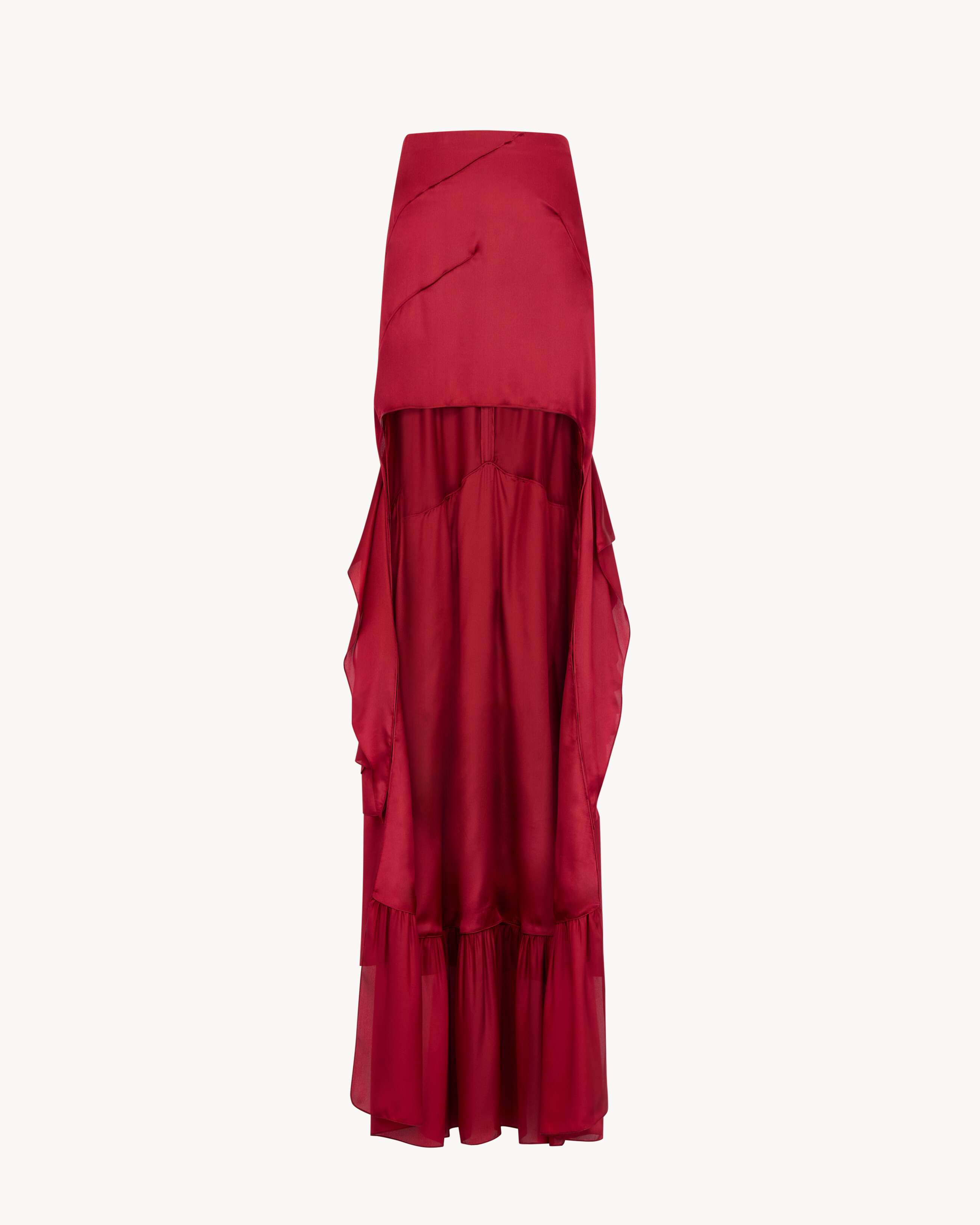 cascade skirt in floral silk muslin