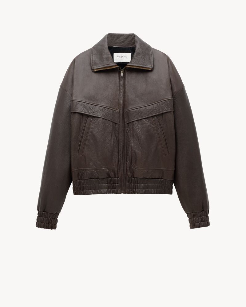 Saint Laurent jacket in bubbled lambskin
