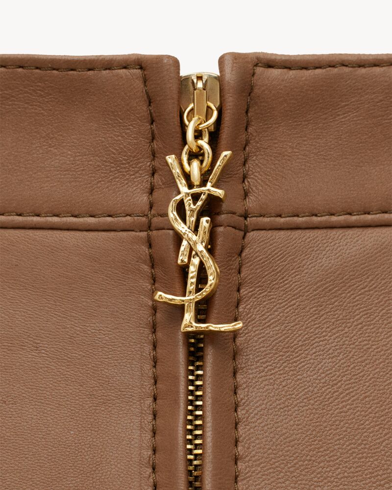 CASSANDRE pencil skirt in lambskin