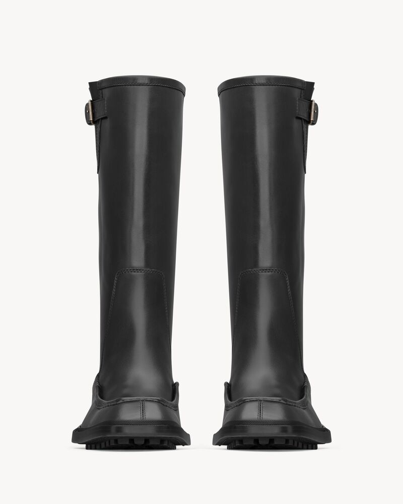 JOE buckle boots in smooth leather
