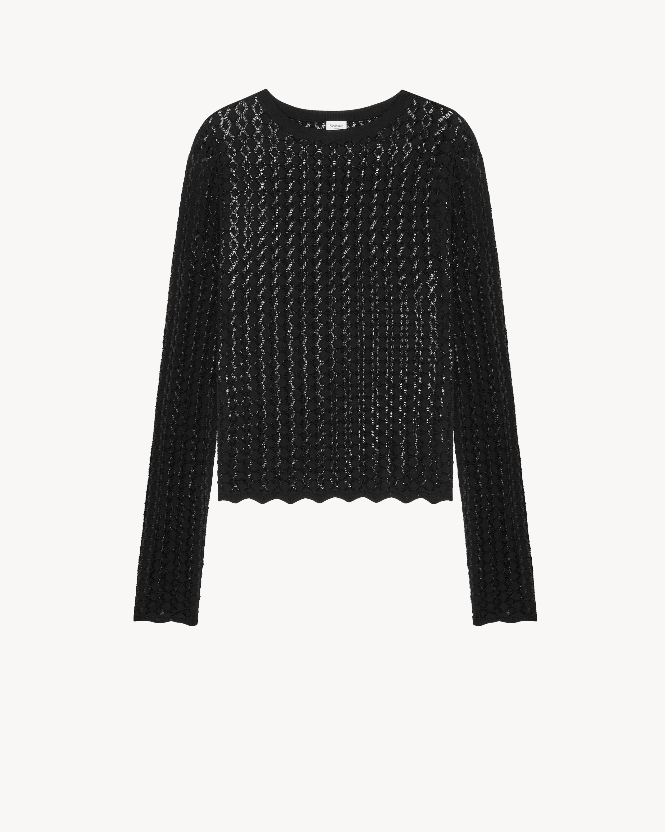 top in pointelle knit