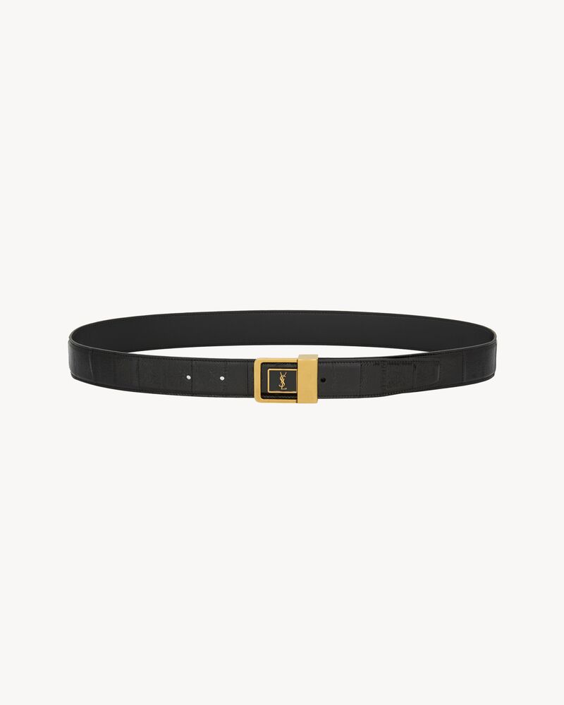 LA 66 buckle belt in eel