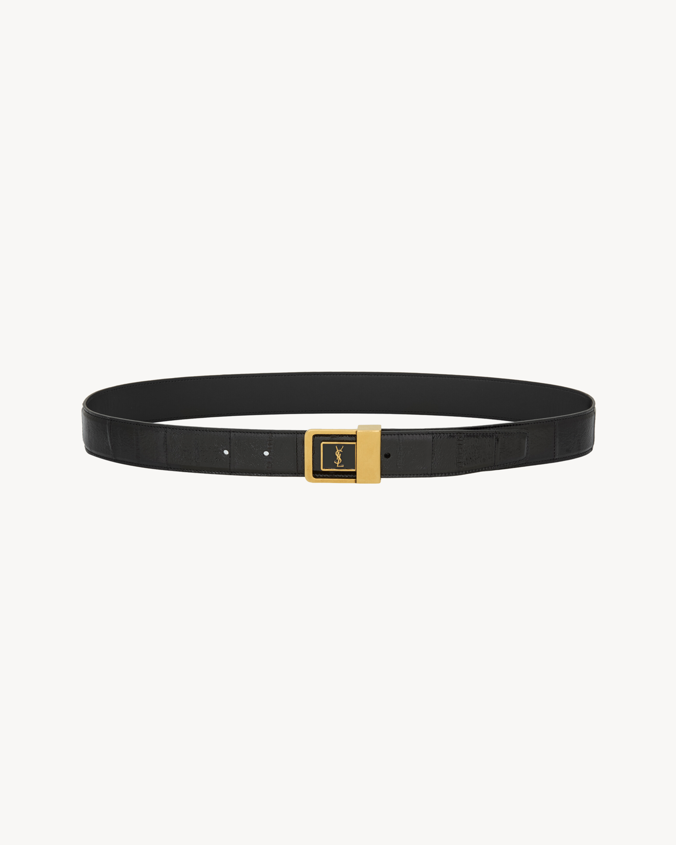 LA 66 buckle belt in eel