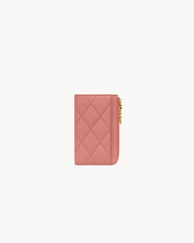 CASSANDRE BIJOU zip card case in lambskin