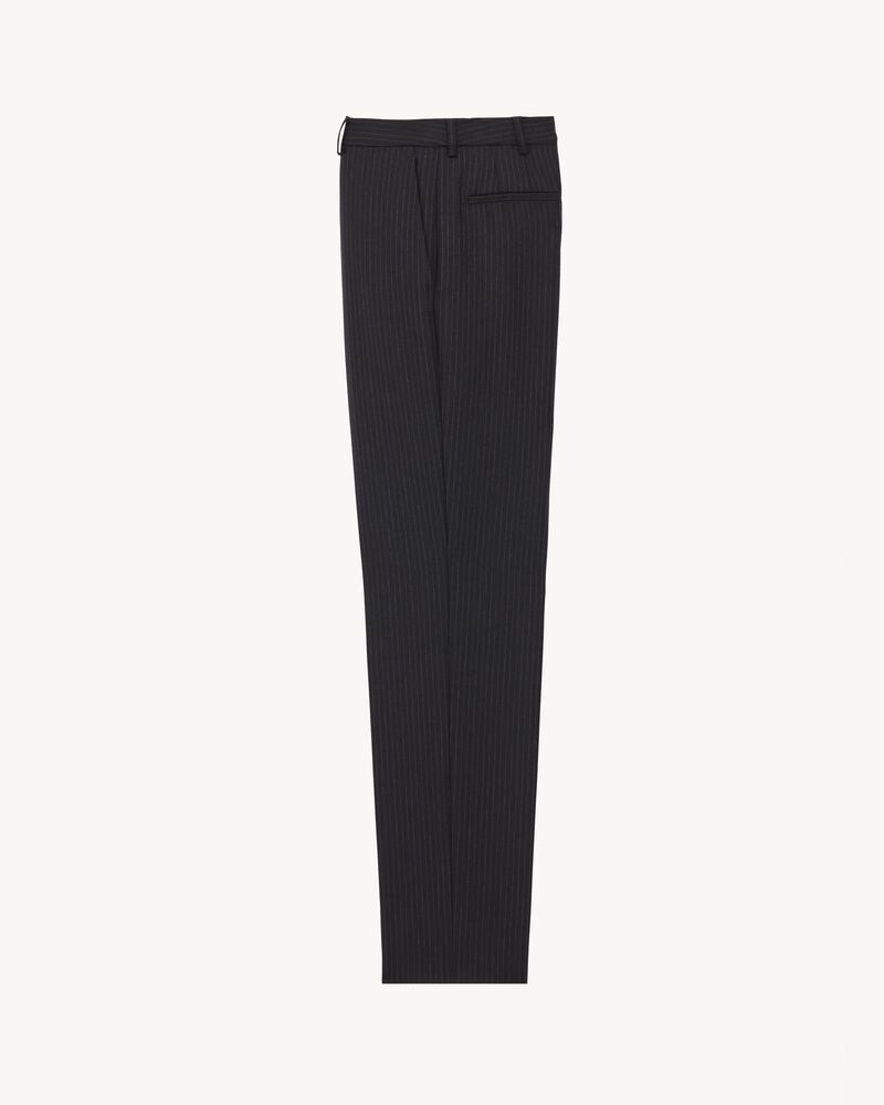 slim-fit pants in chalk-stripe wool