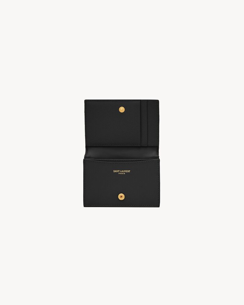 CASSANDRE MATELASSÉ business card case in grain de poudre leather