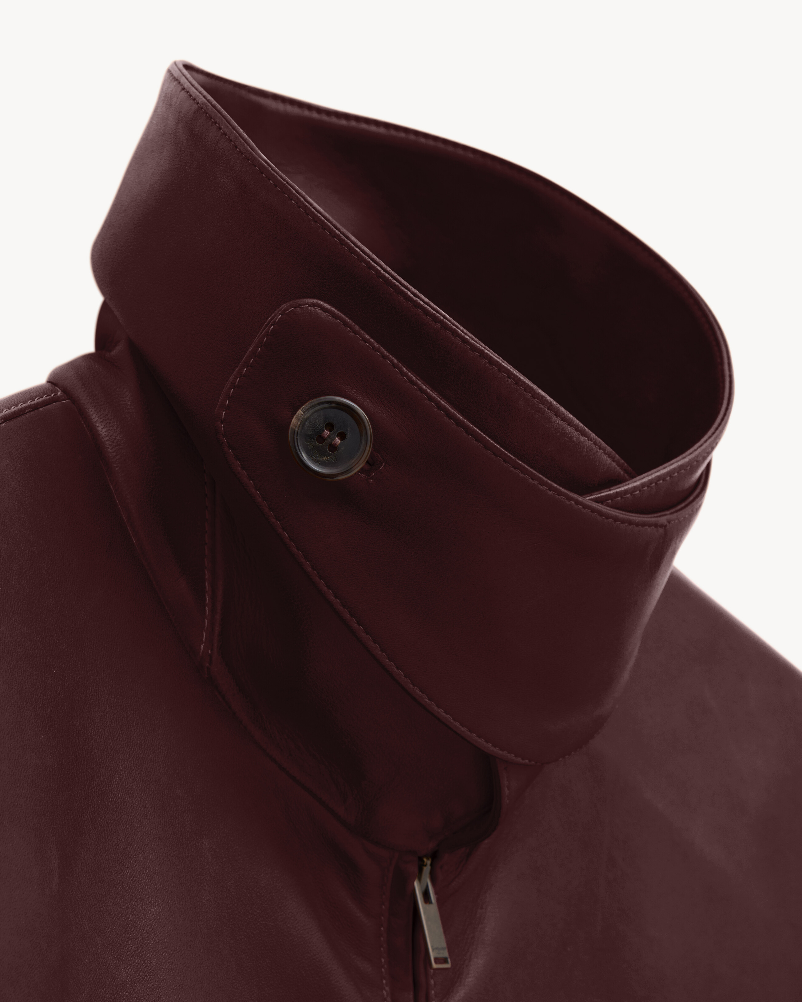 belted jacket in lambskin