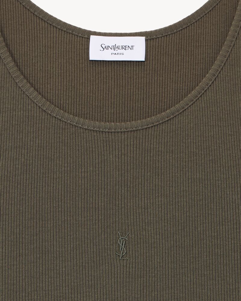 CASSANDRE tank top in ribbed cotton jersey