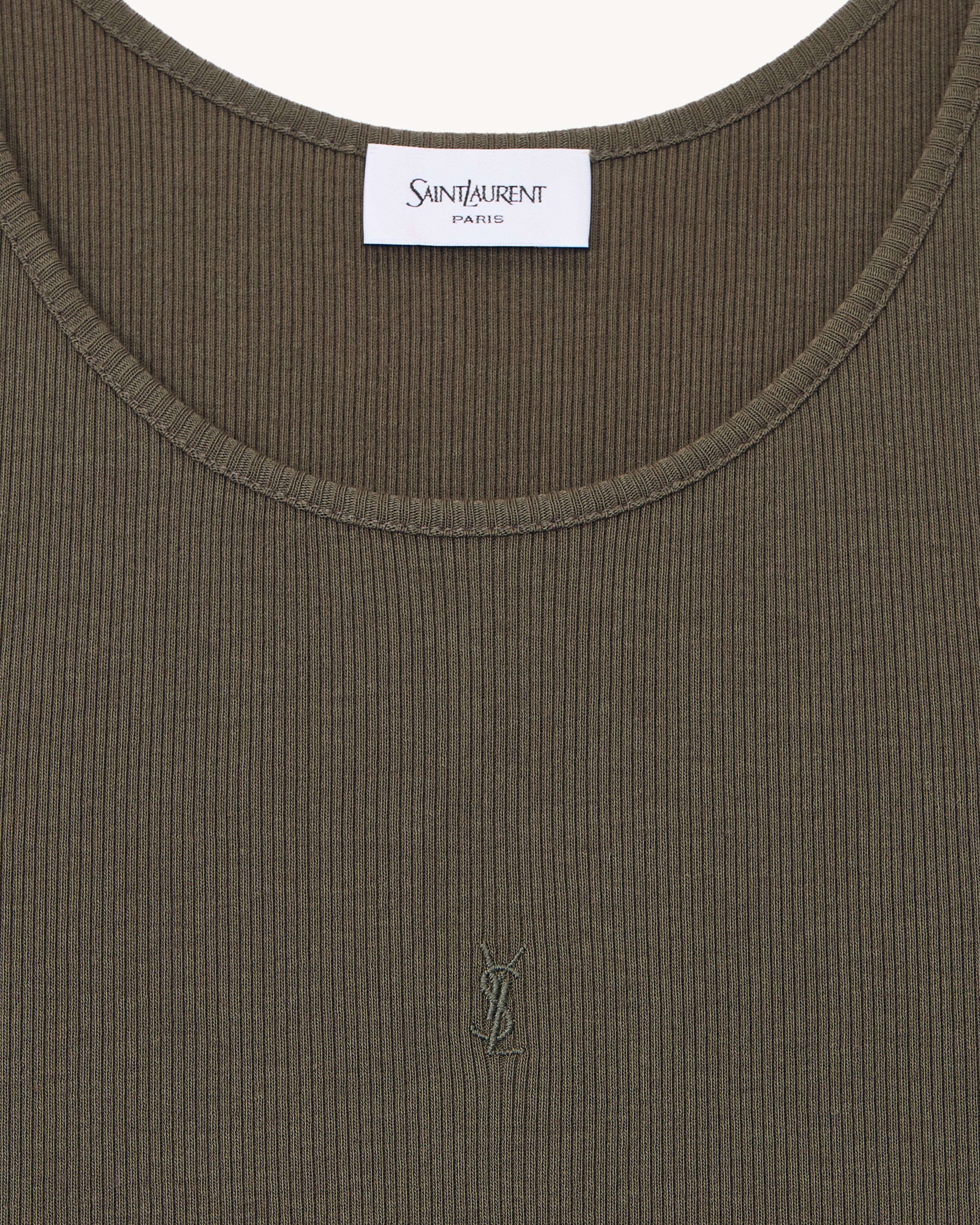 CASSANDRE tank top in ribbed cotton jersey