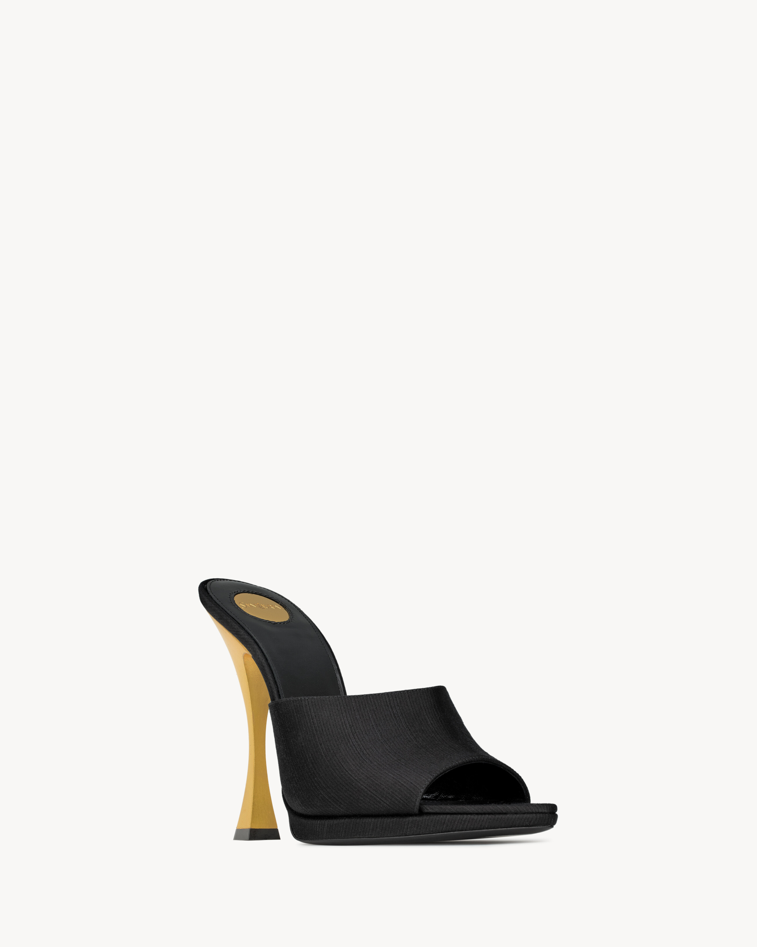 LEON mules in satin