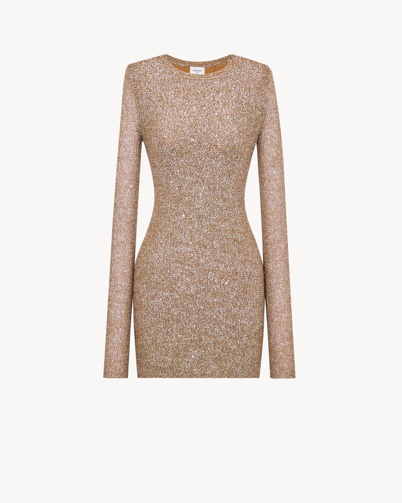 sequin mini dress in knit