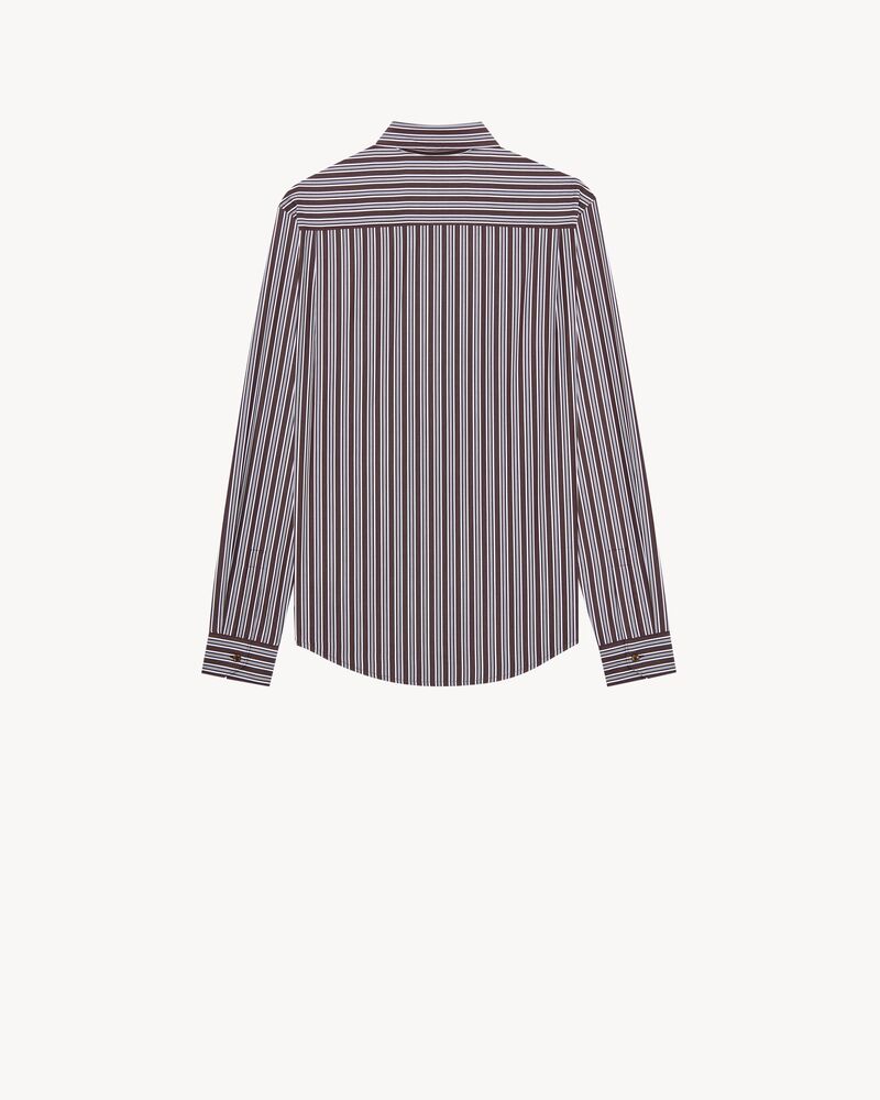 shirt in striped cotton poplin