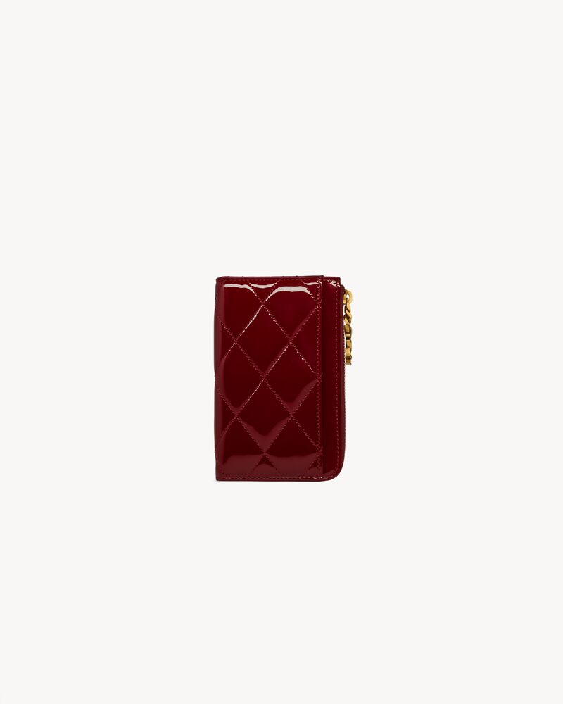 CASSANDRE BIJOU zip card case in patent leather