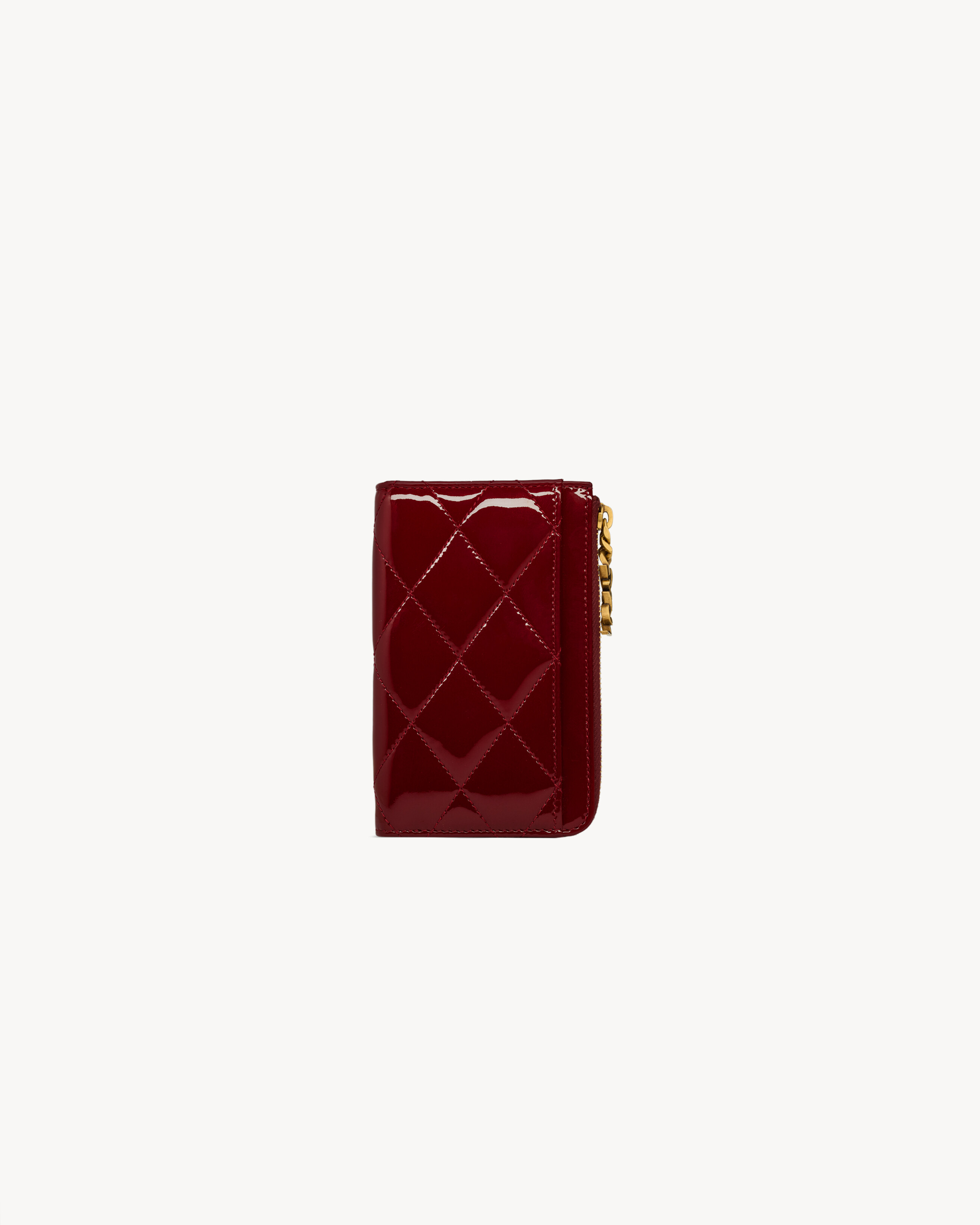 CASSANDRE BIJOU zip card case in patent leather