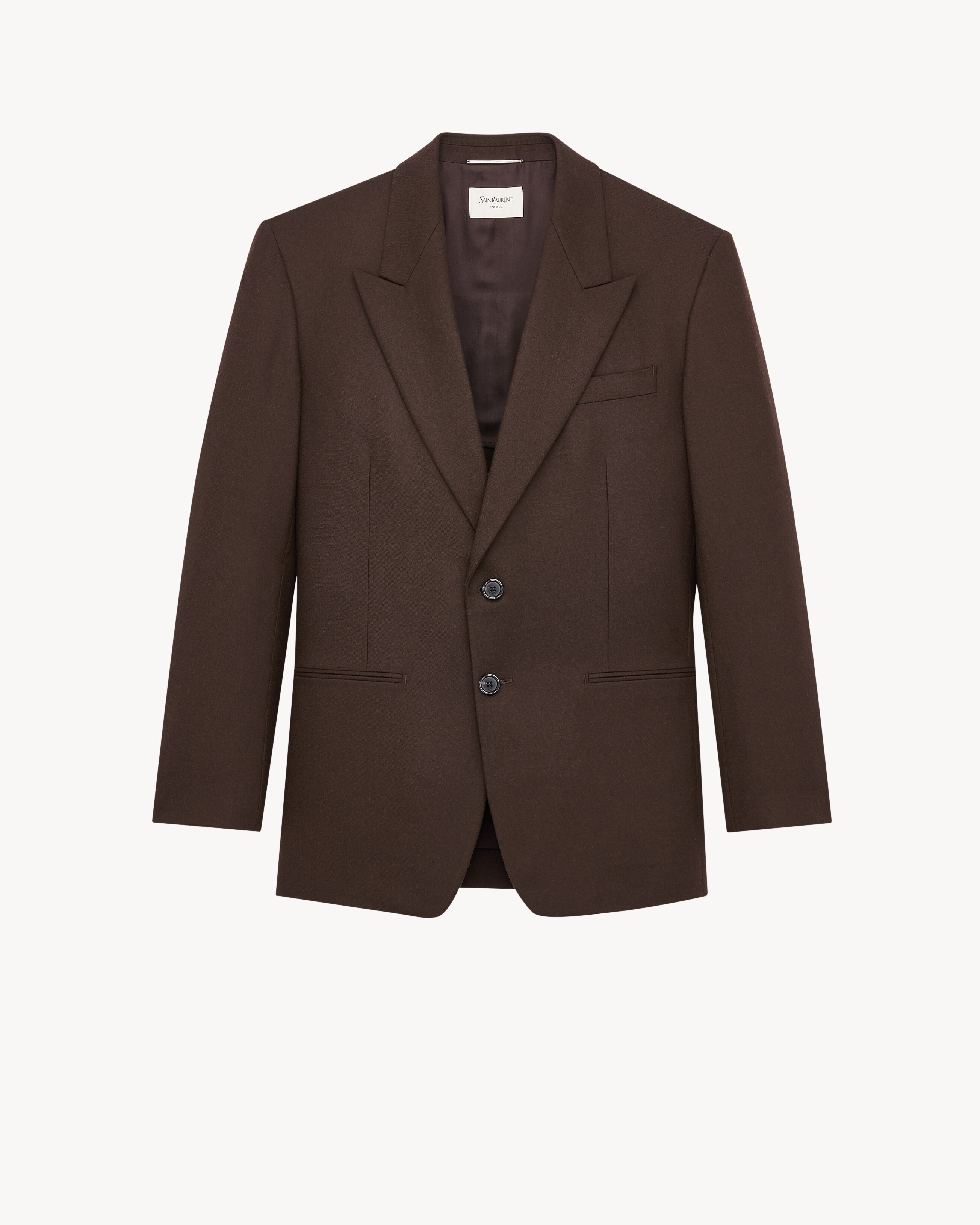 single-breasted jacket in brushed wool flannel
