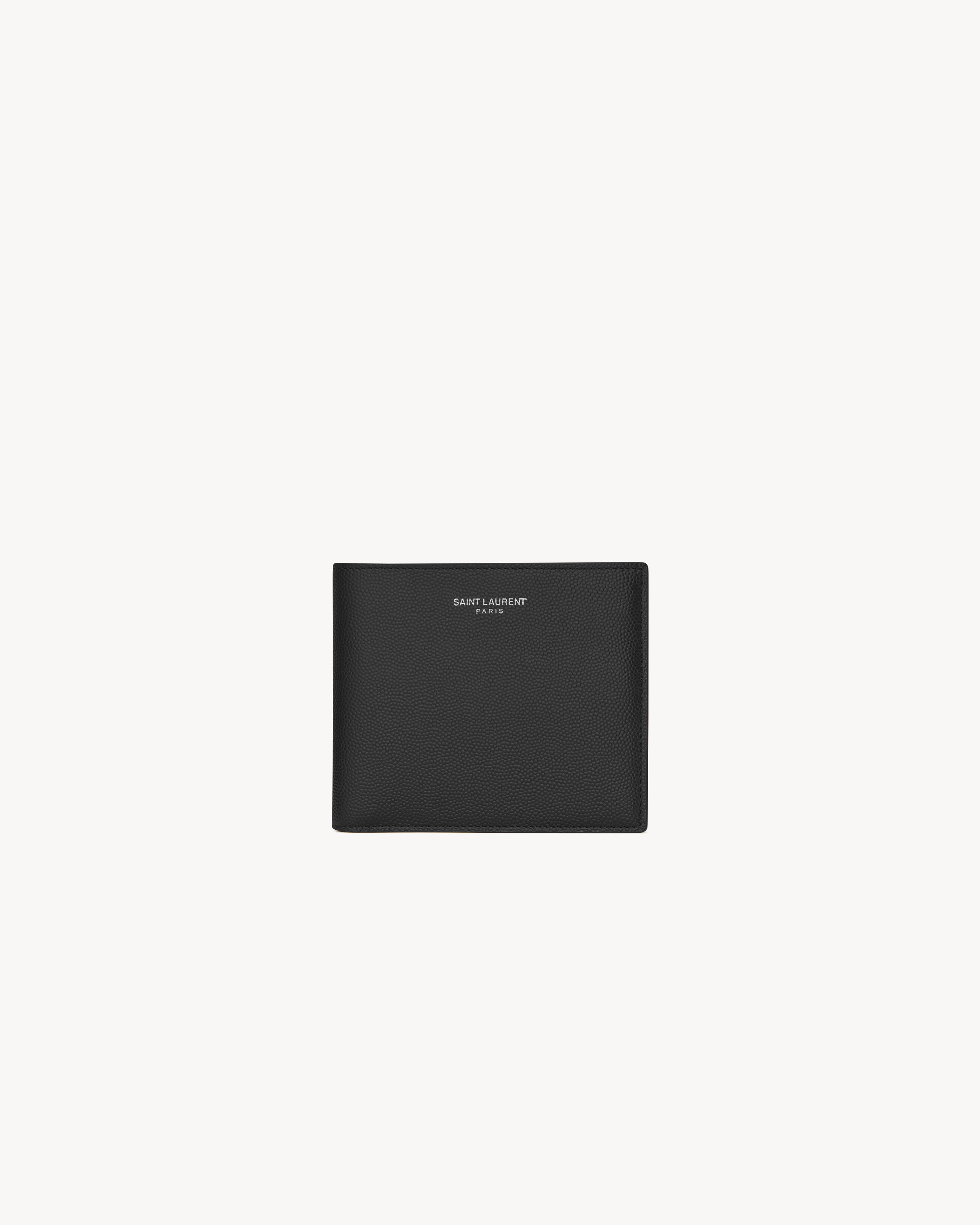 SAINT LAURENT PARIS EAST/WEST WALLET WITH COIN PURSE IN GRAIN DE POUDRE LEATHER