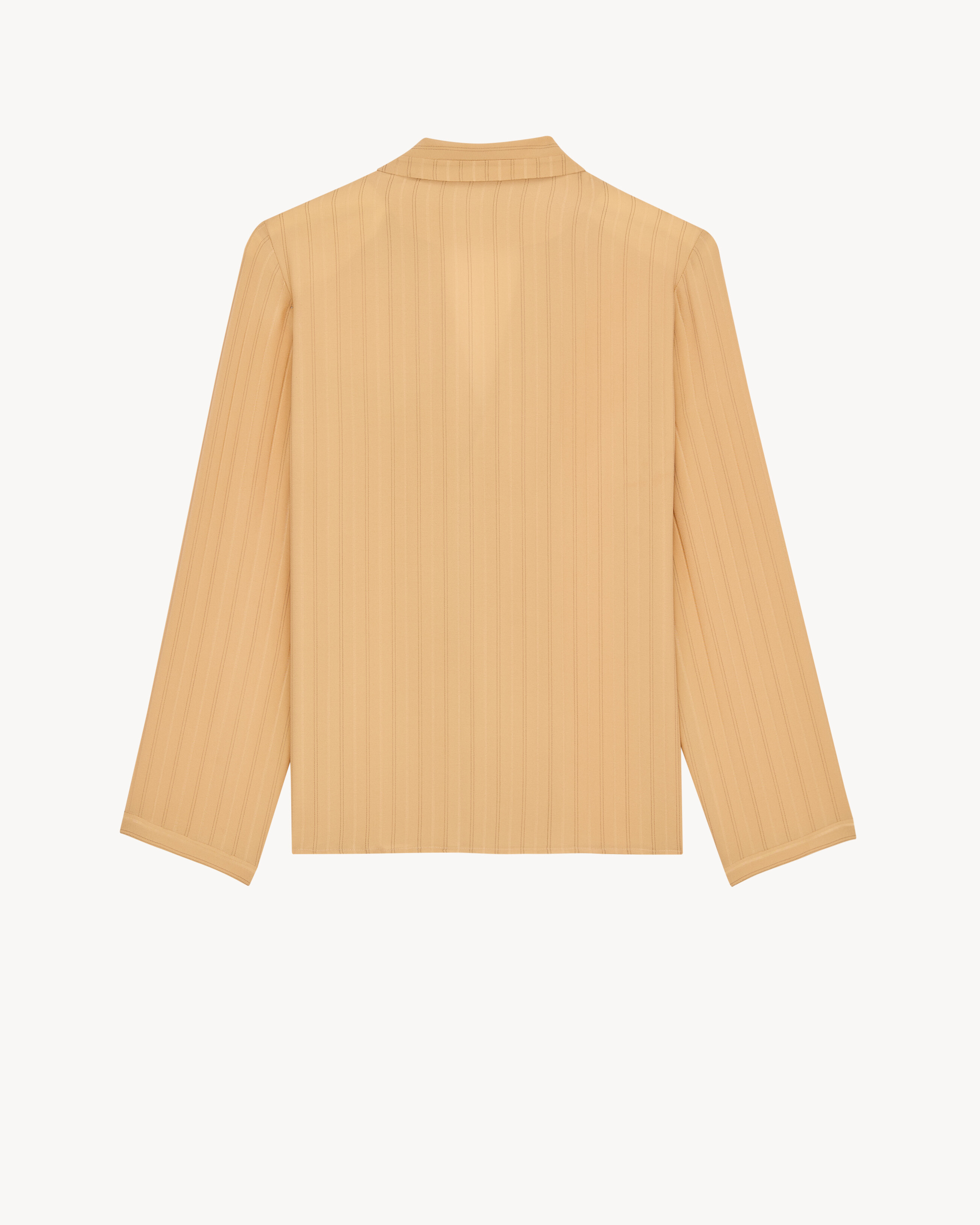 pajama top in striped silk