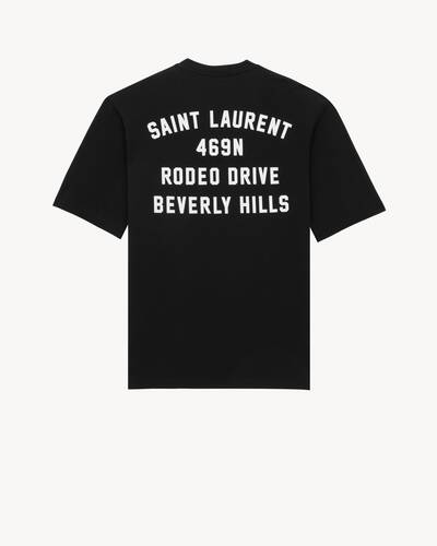 SAINT LAURENT BEVERLY HILLS T-SHIRT in Black | Saint Laurent | YSL