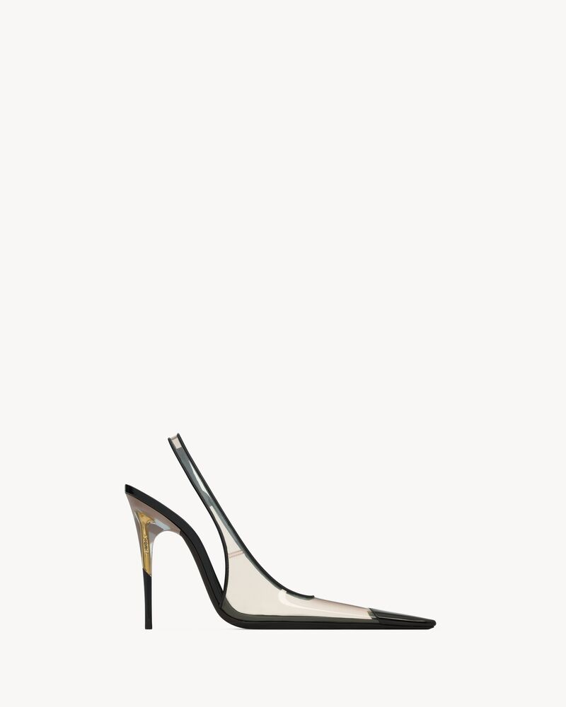 PHANTOM slingback pumps in TPU and patent leather