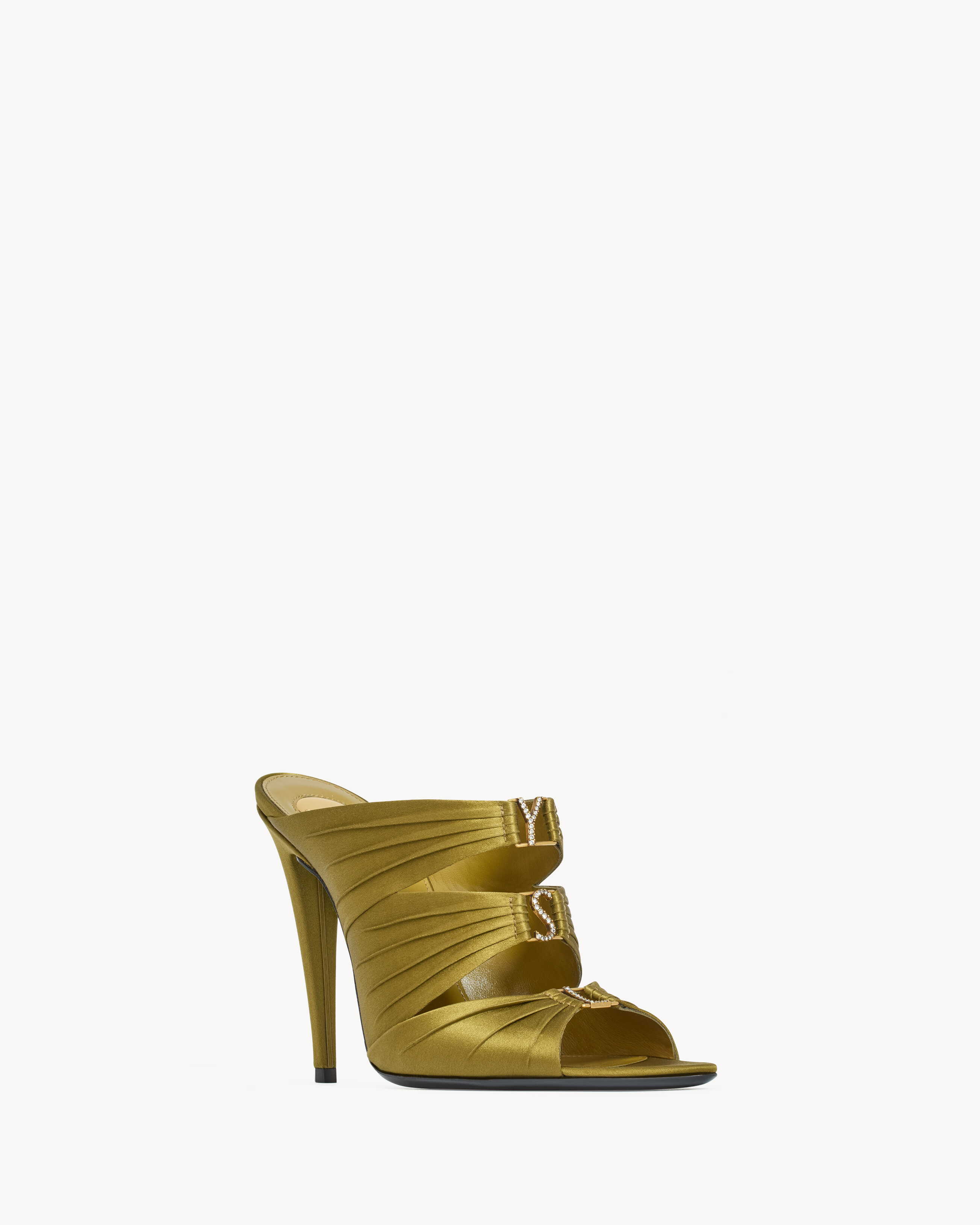 EMILIE mules in satin crepe