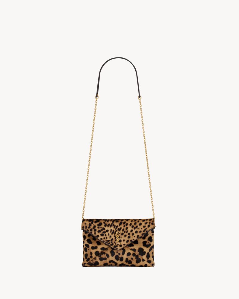 CASSANDRE small chain pouch in pony hair leather