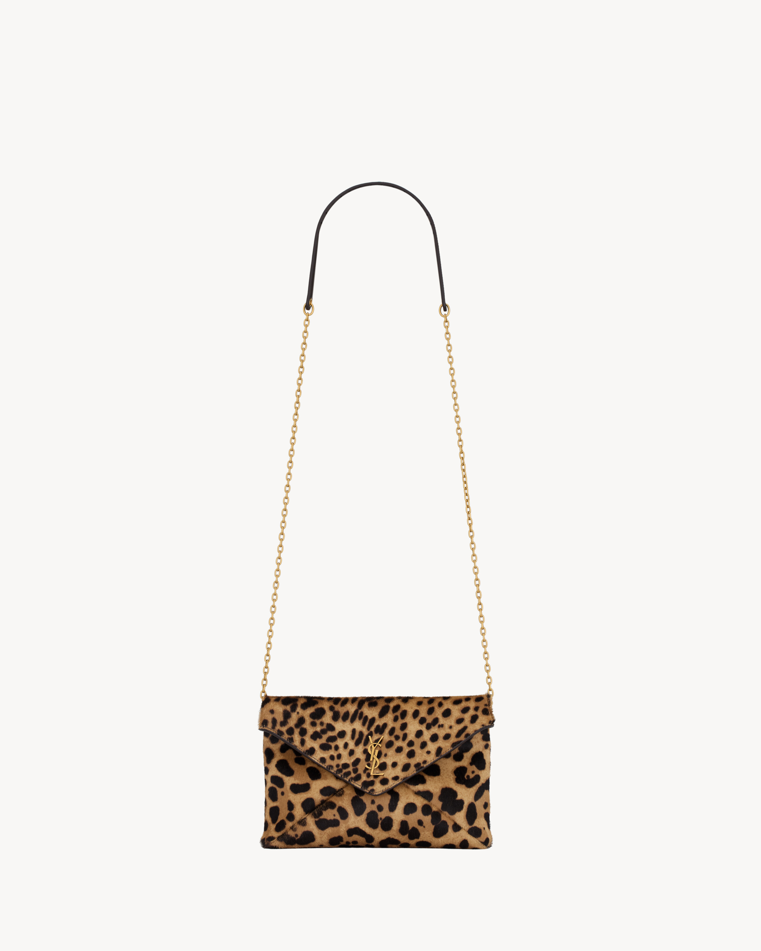 Saint Laurent CASSANDRE small chain pouch in pony hair leather