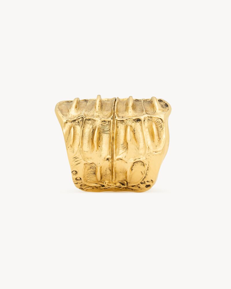 crocodile cuff in metal