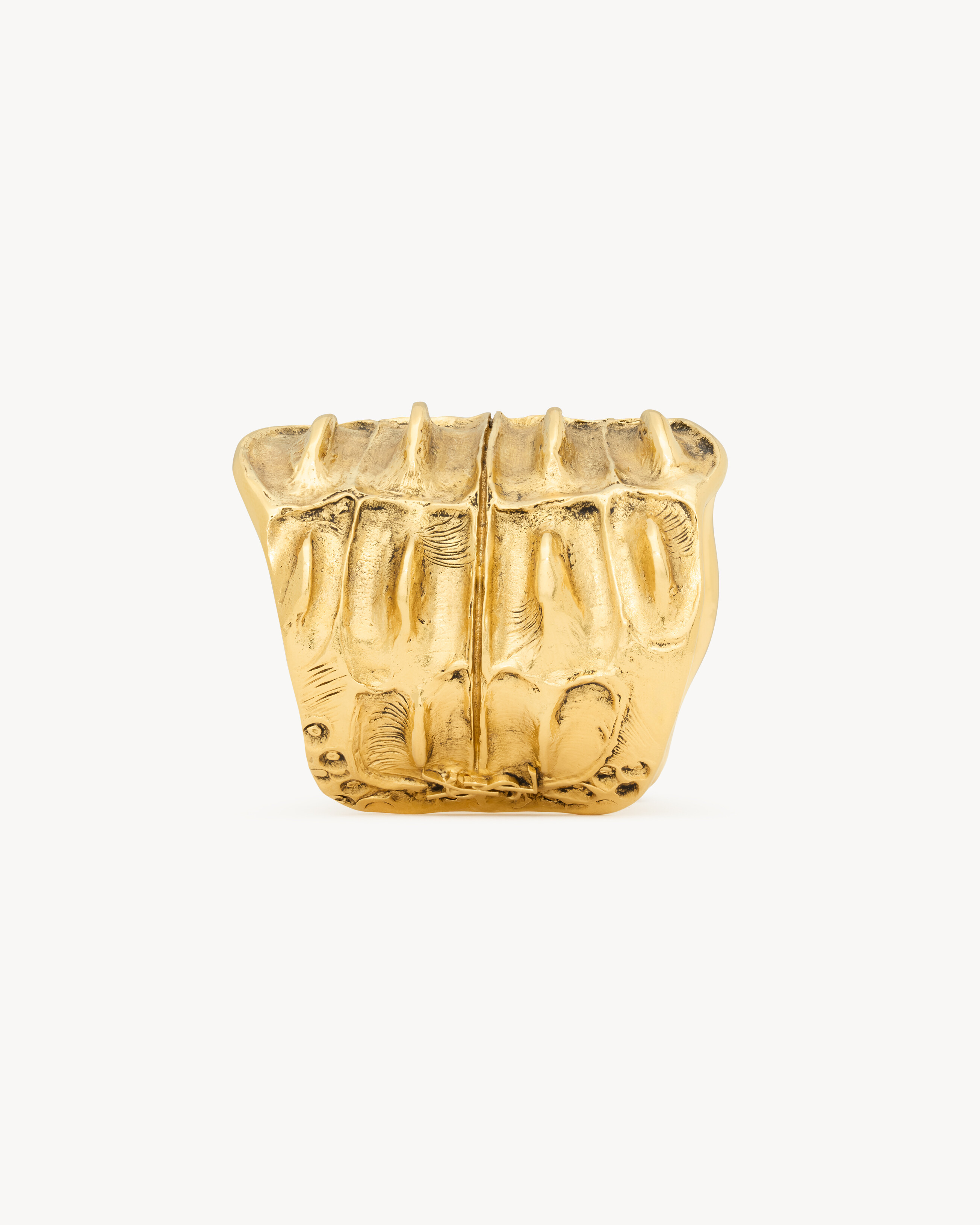 crocodile cuff in metal