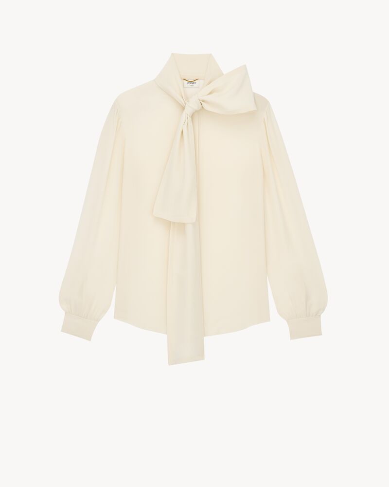 lavallière blouse in silk crepe de chine