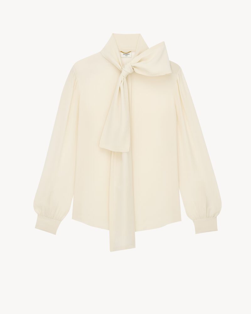 lavallière blouse in silk crepe de chine