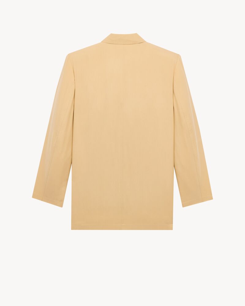 double-breasted jacket in silk habotai