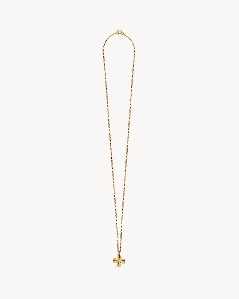 clover necklace in metal
