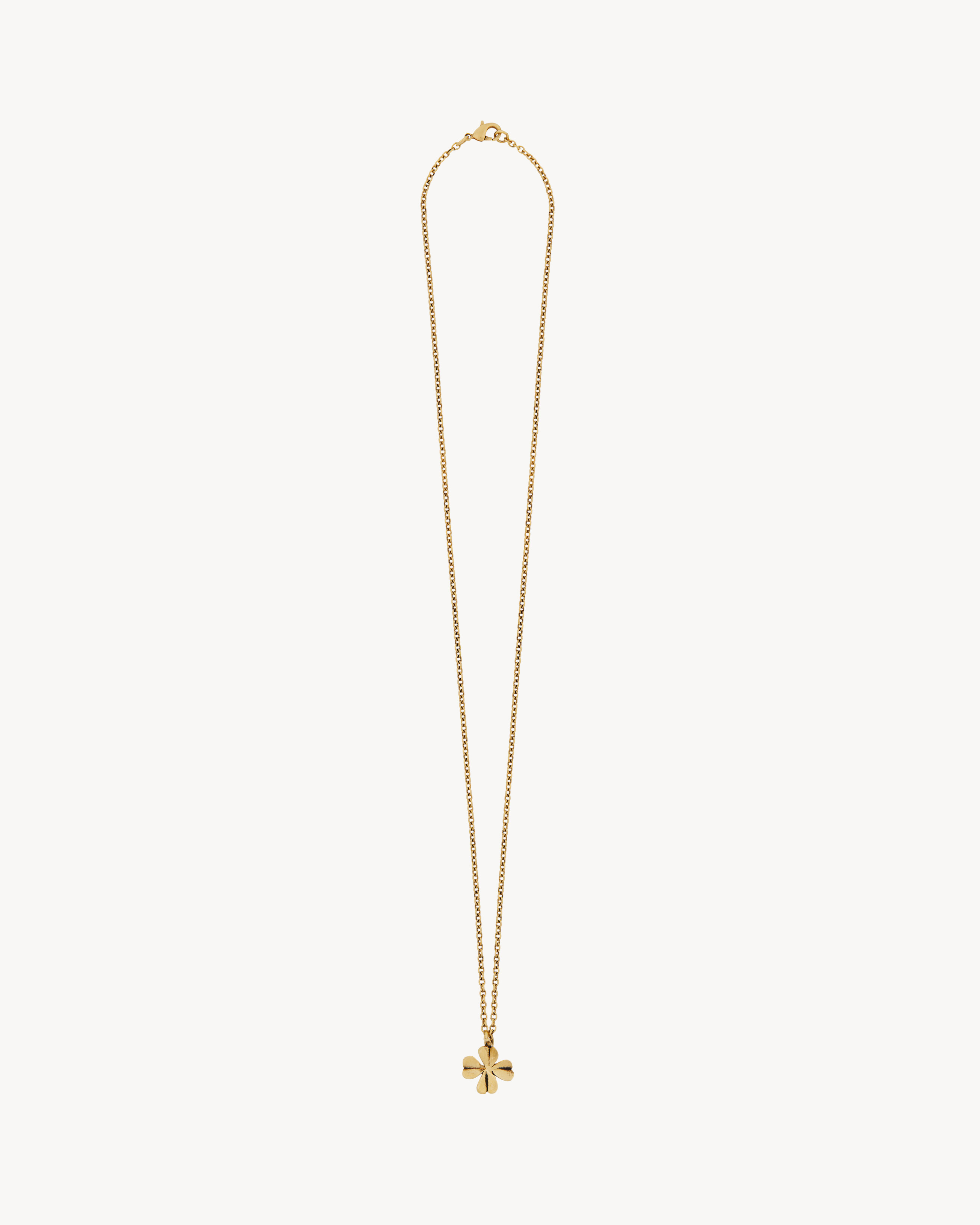 clover necklace in metal