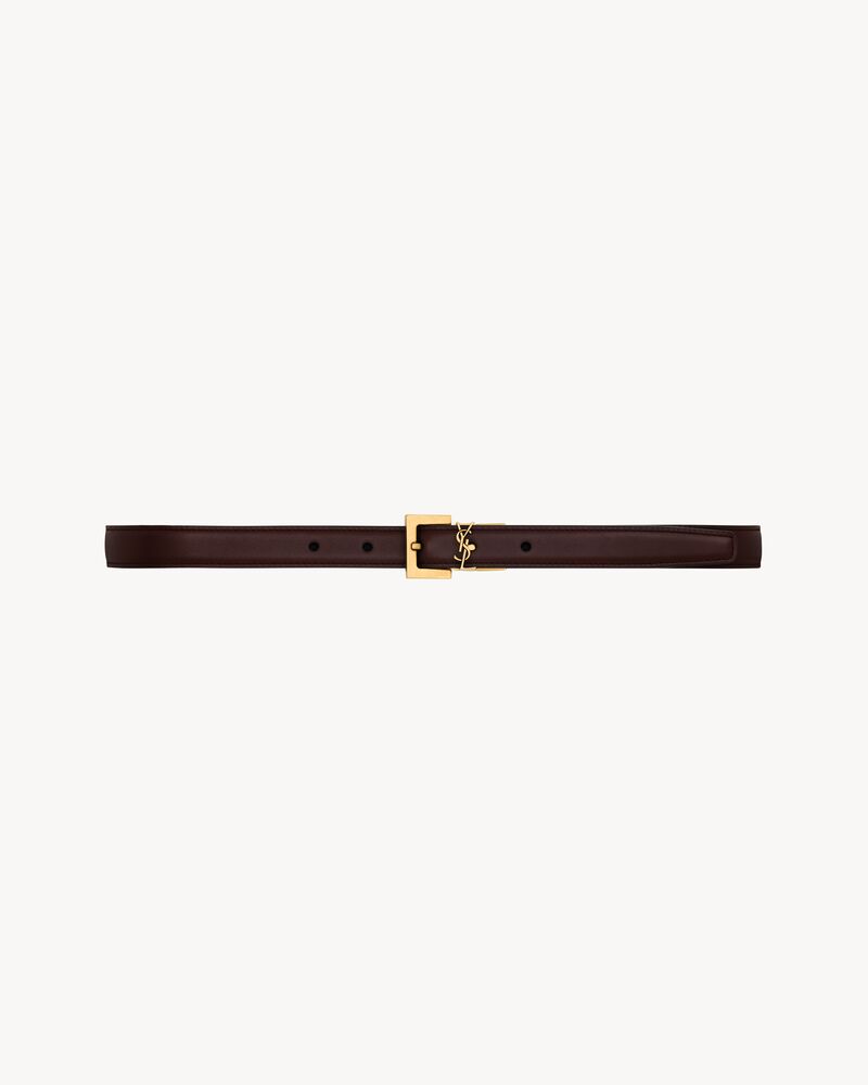 CASSANDRE thin belt in smooth leather