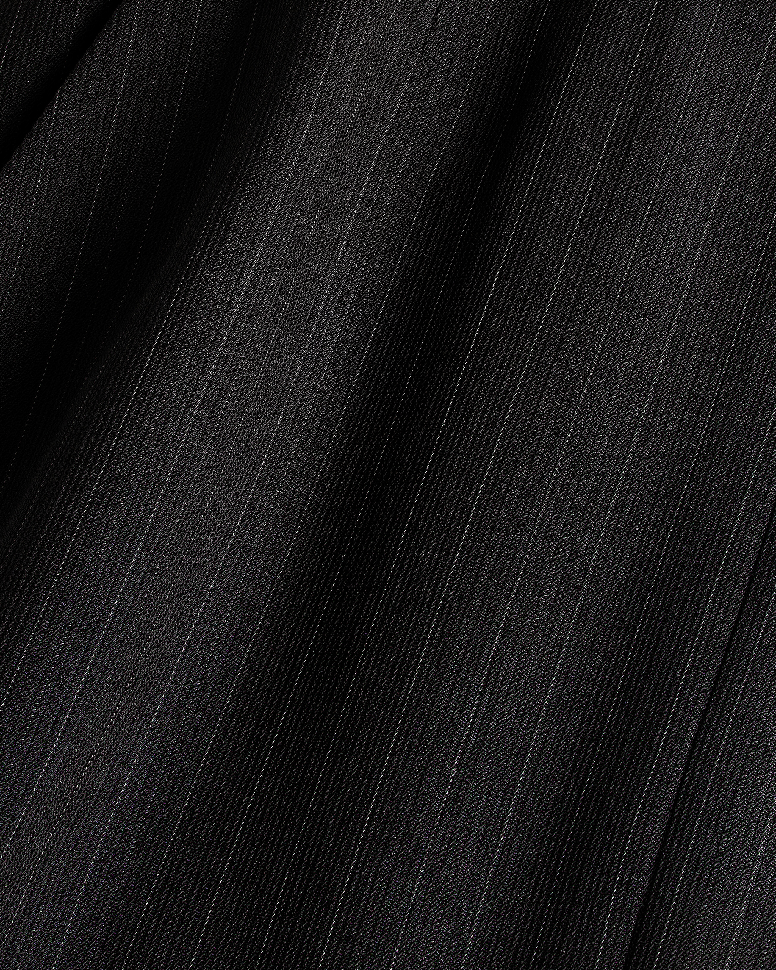 split pencil skirt in chalk-stripe wool mélange