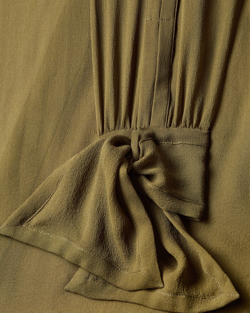 lavallière blouse in silk crepe muslin