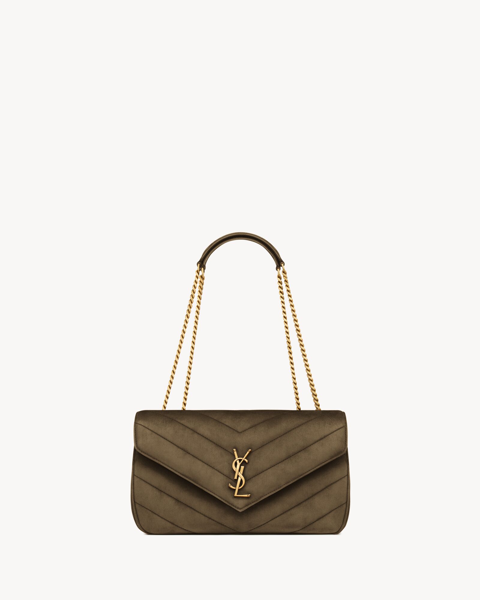 LOULOU medium in MATELASSÉ suede — 871619AAEY63212