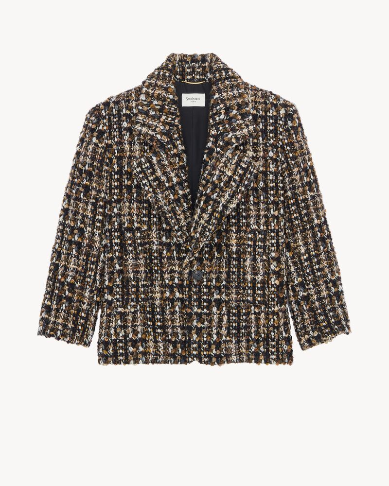single-breasted jacket in tweed
