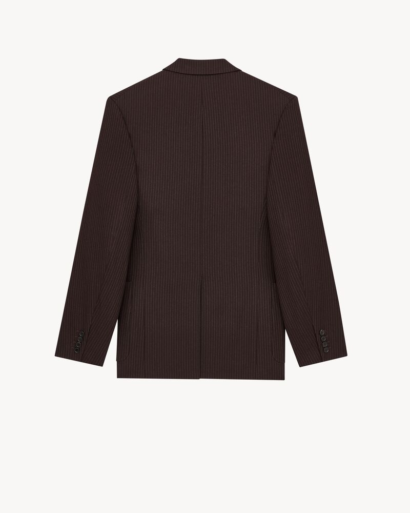 Chaqueta de lana cepillada con motivo de espiga