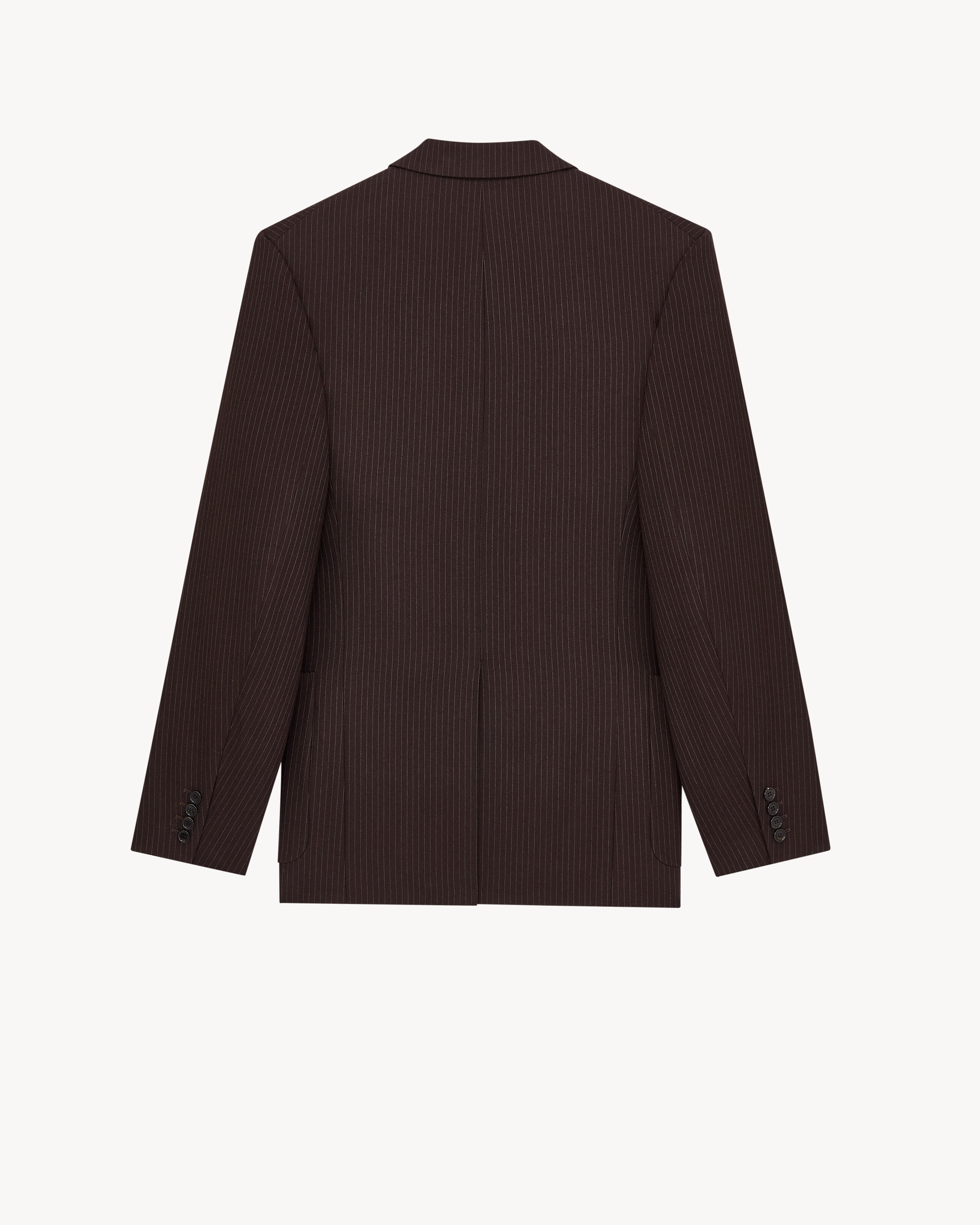 Chaqueta de lana cepillada con motivo de espiga