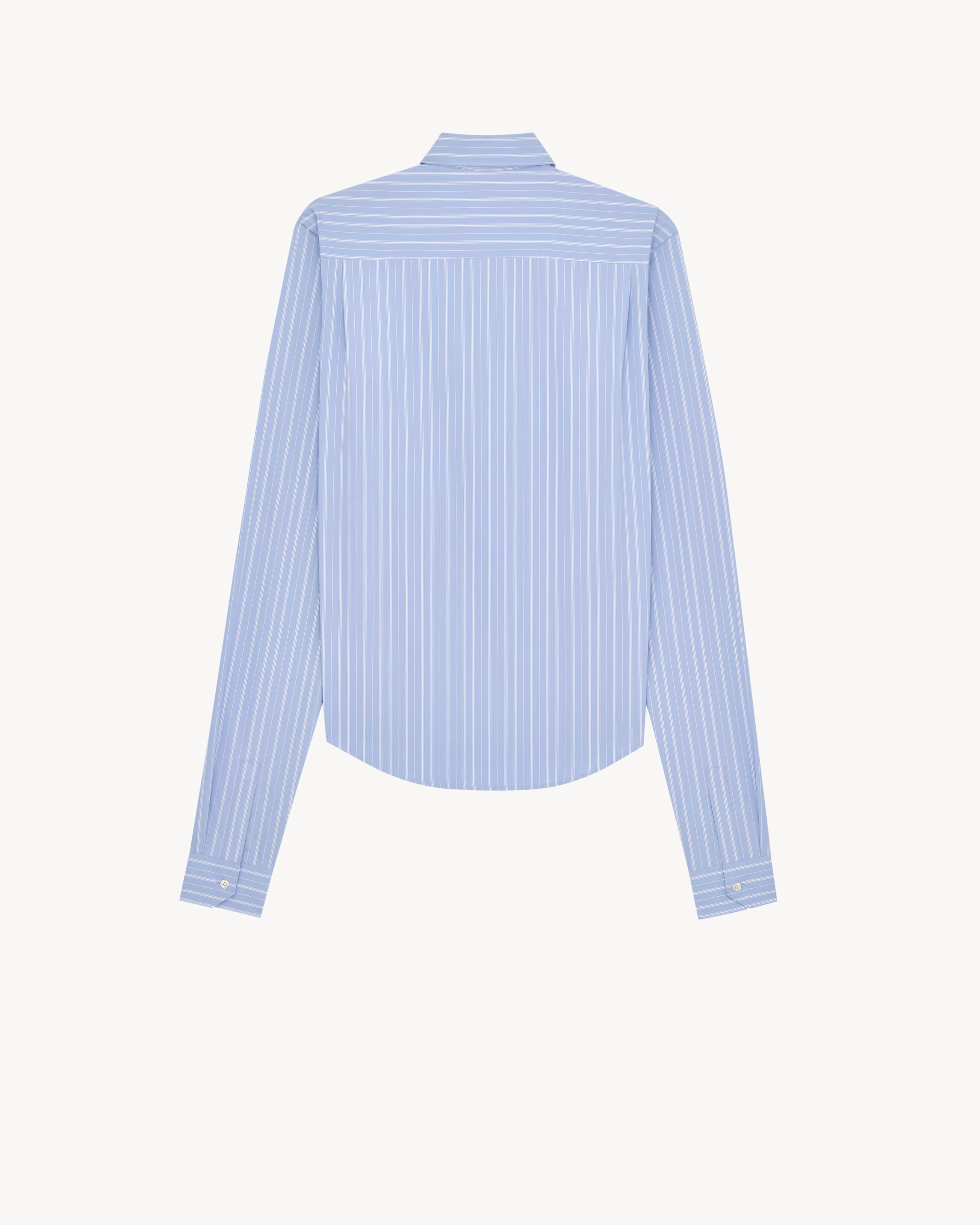 shirt in striped cotton poplin