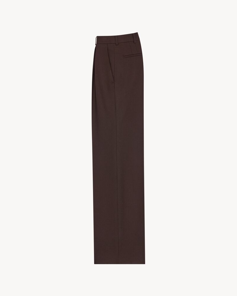 fluid pants in brushed wool flannel