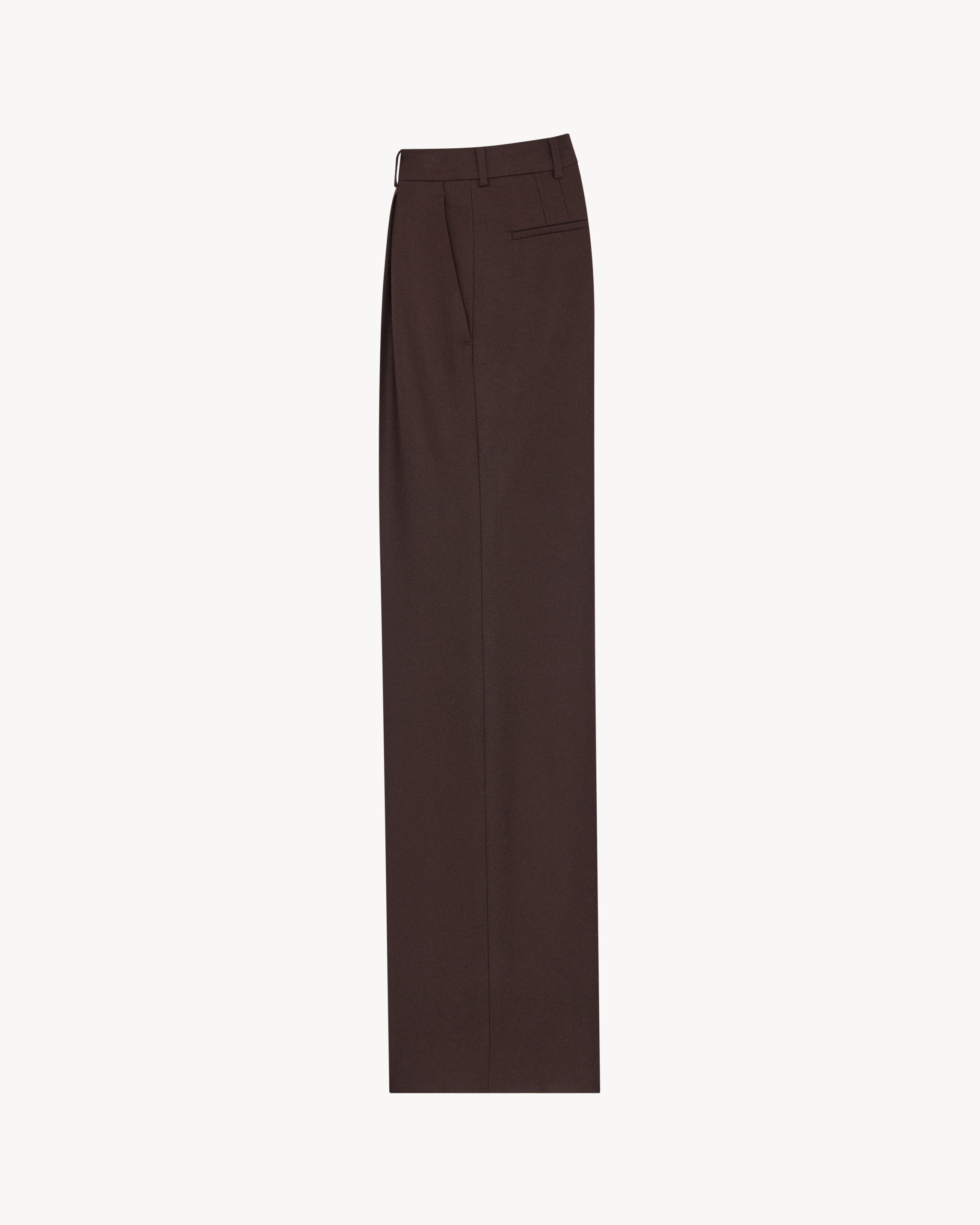 fluid pants in brushed wool flannel