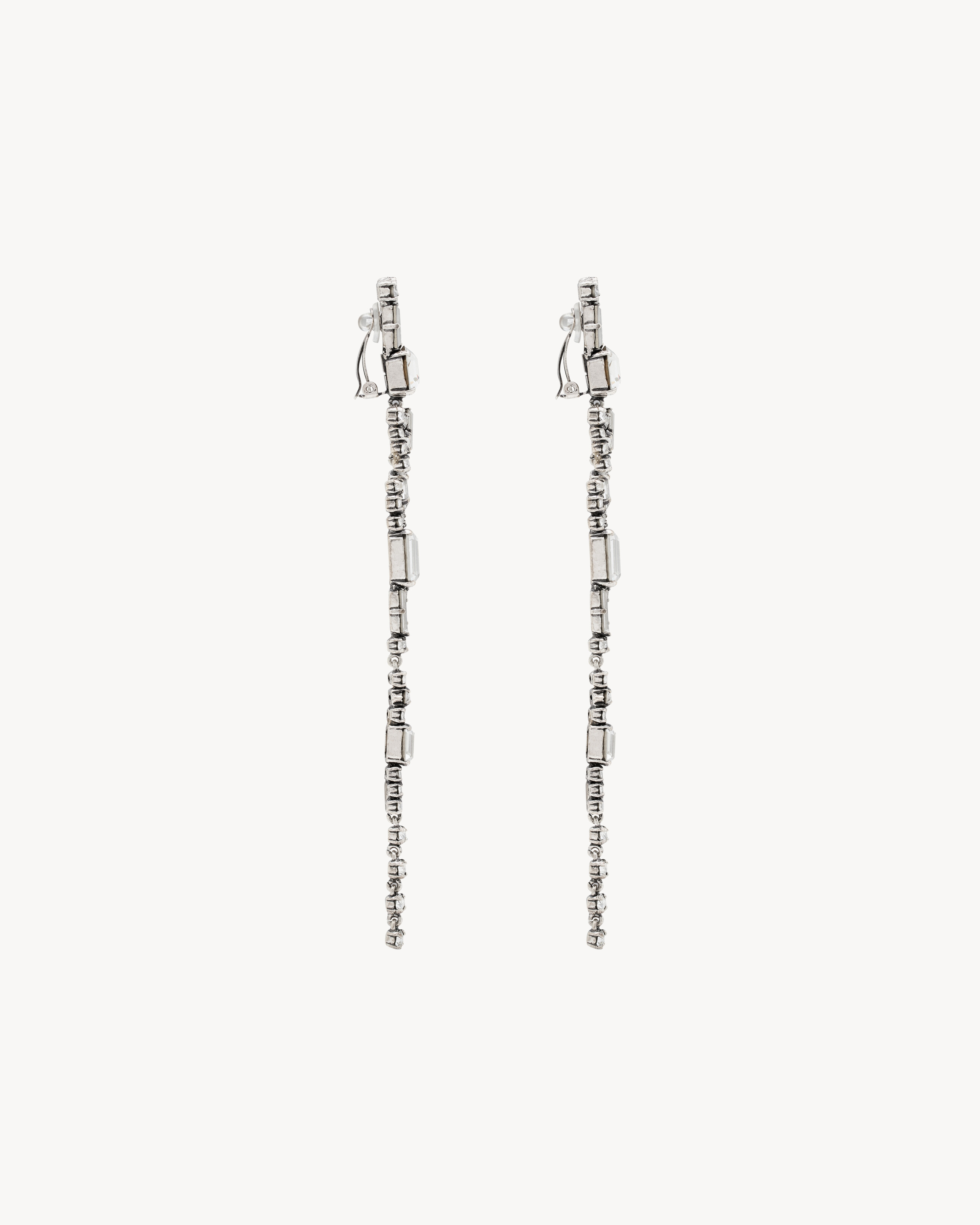 クリスタル アイシクル イヤリング（メタル）