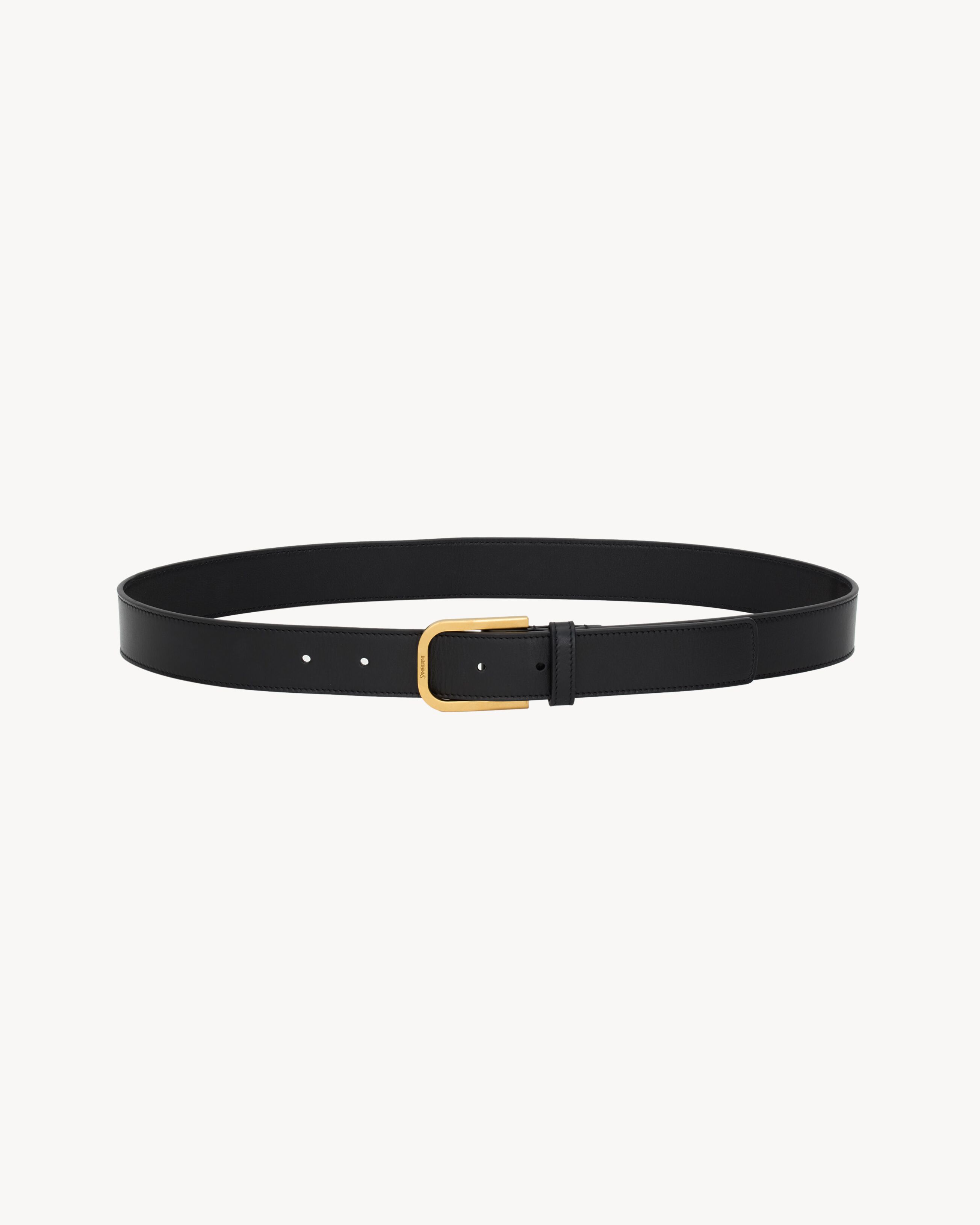 minimal belt in smooth leather