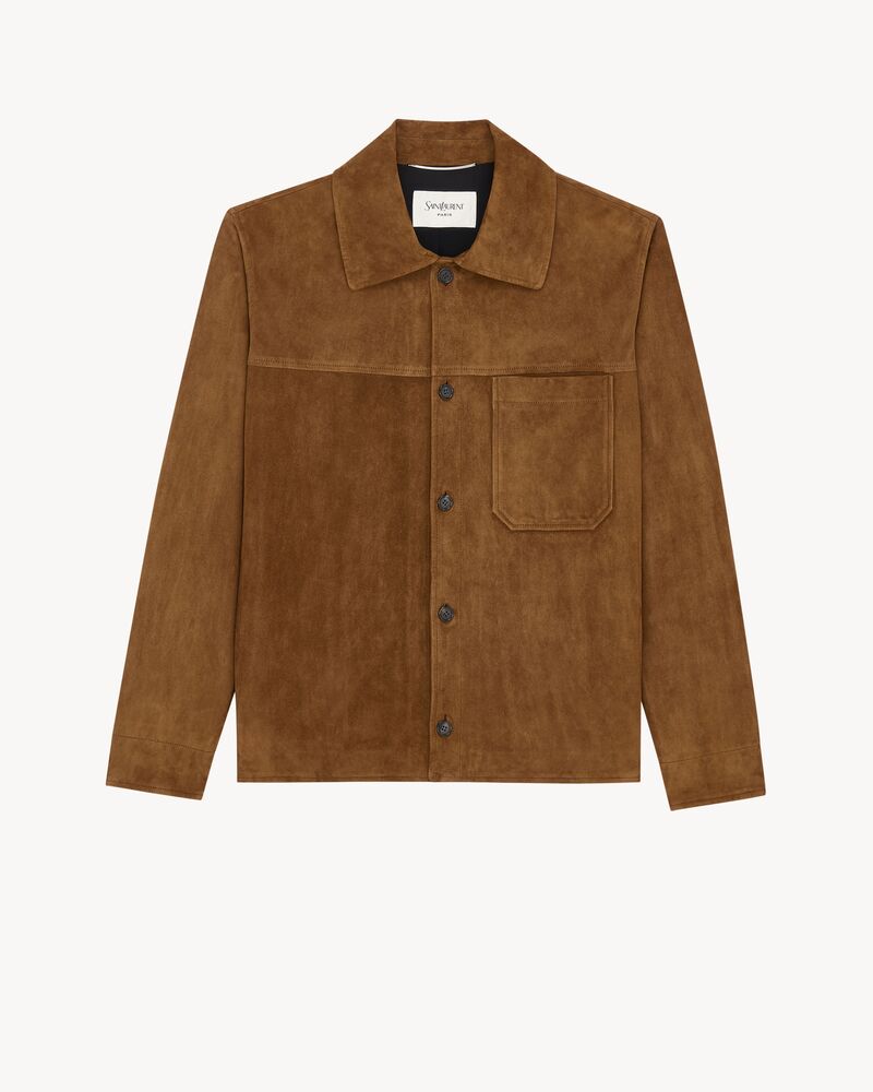 overshirt in suede