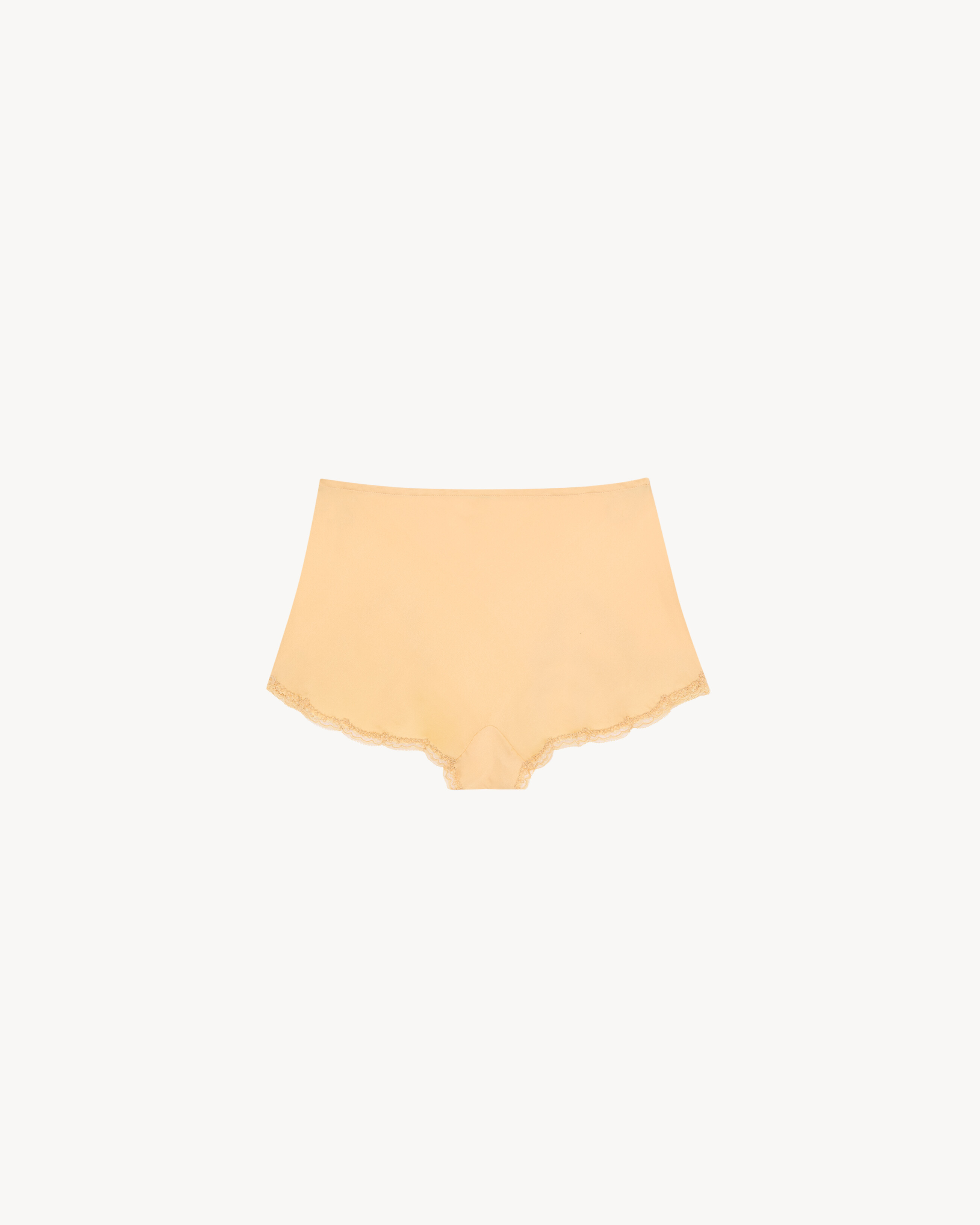 embroidered lingerie shorts in silk crepe muslin