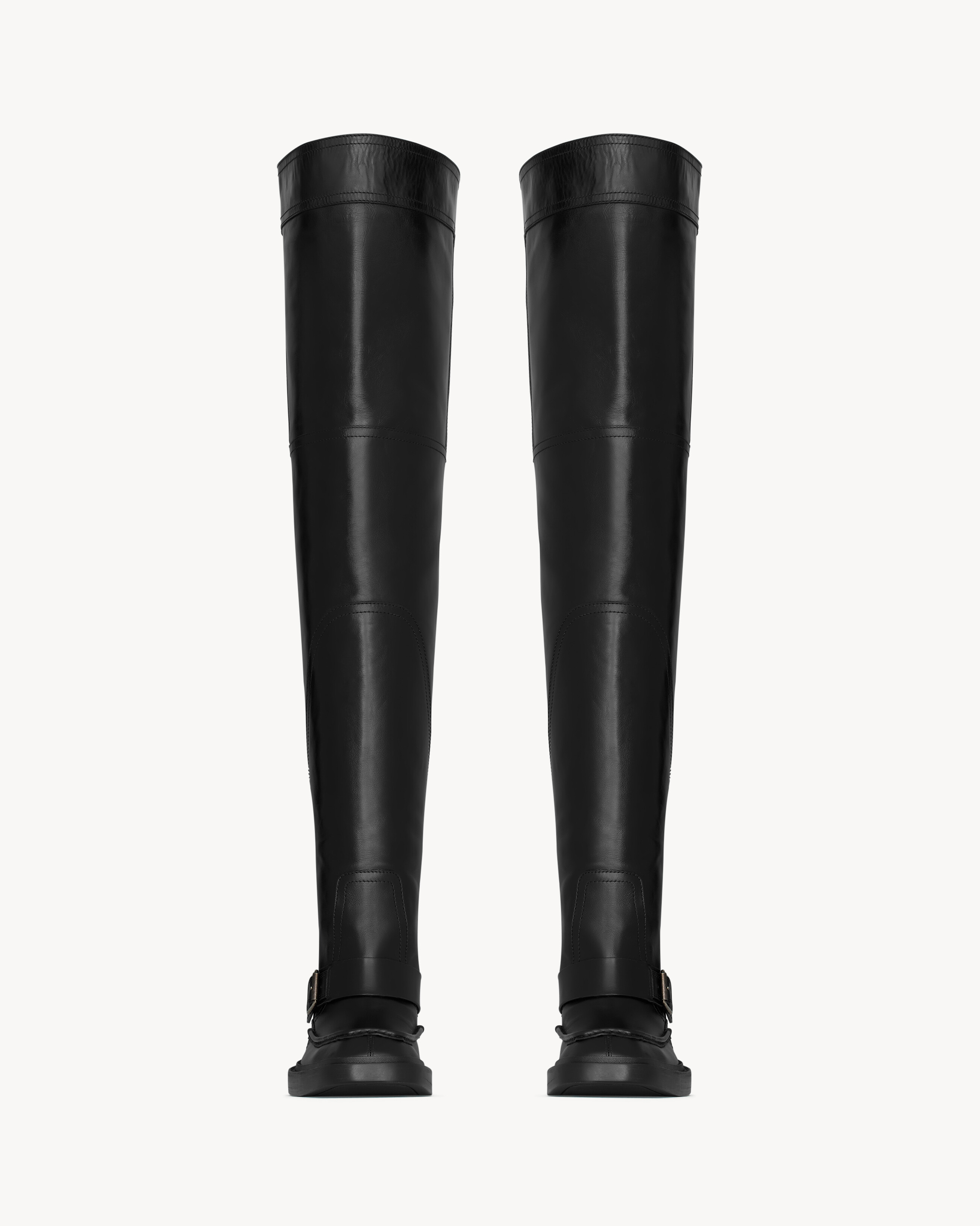 JOE over-the-knee boots in smooth leather