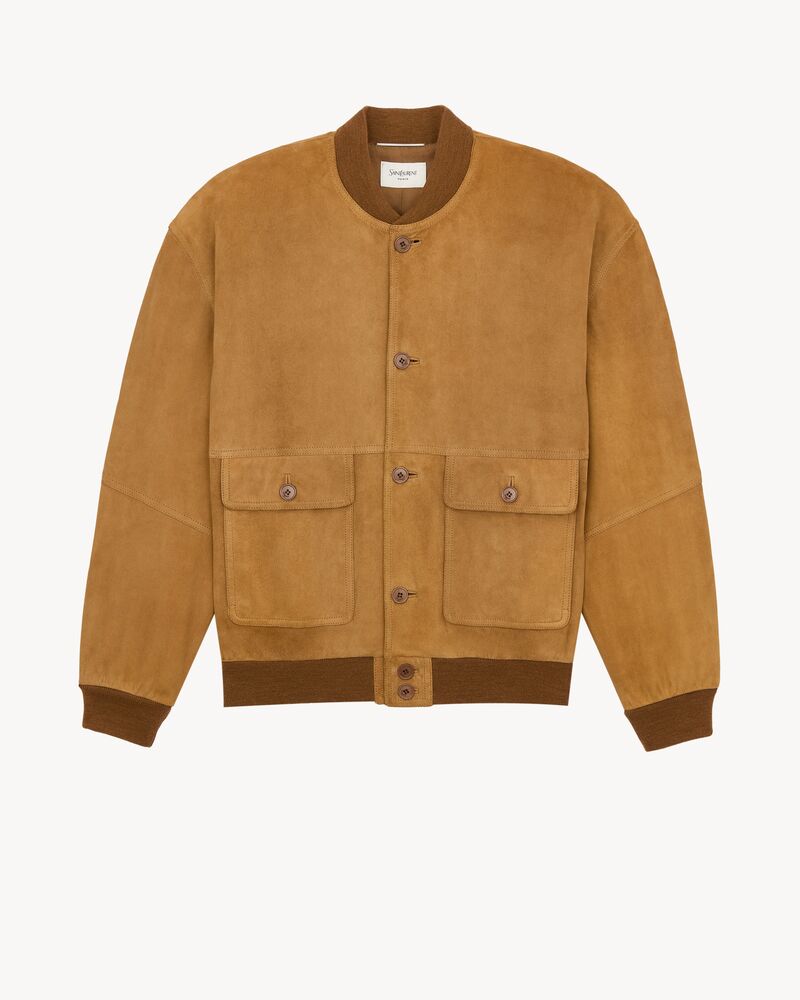 bomber jacket in suede
