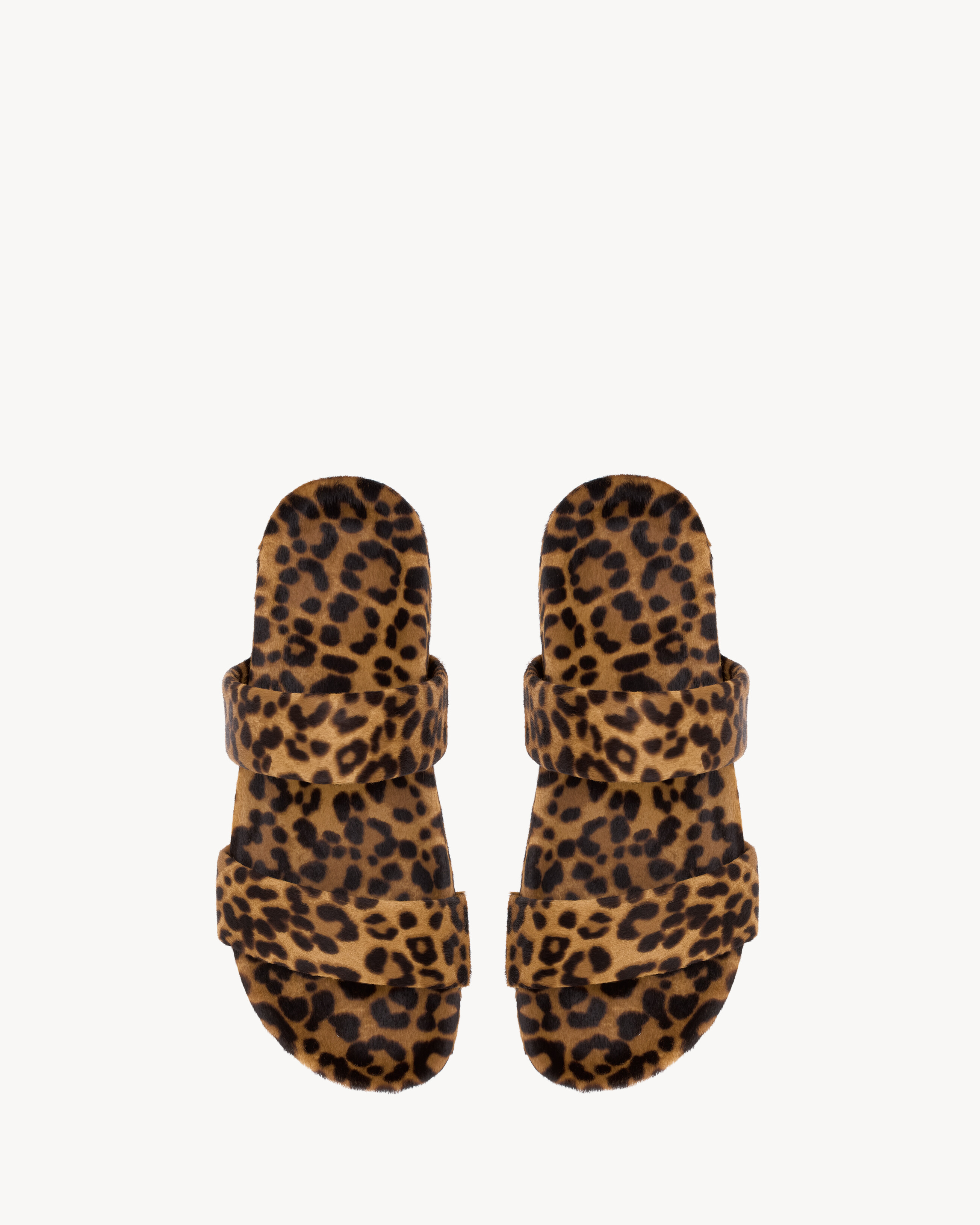 NICHOLS slides pony hair leather